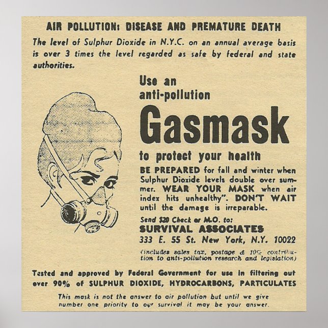 gasmask och poster (Framsidan)