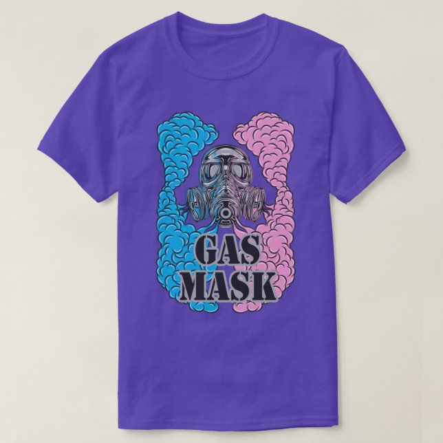 Gasmask och rök t shirt (Design framsida)
