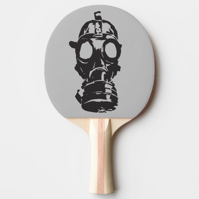 GASMASK PING PONG PADDLE PINGISRACKET (Framsidan)
