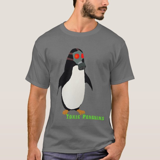 Gasmask pingvin tee shirt (Framsida)