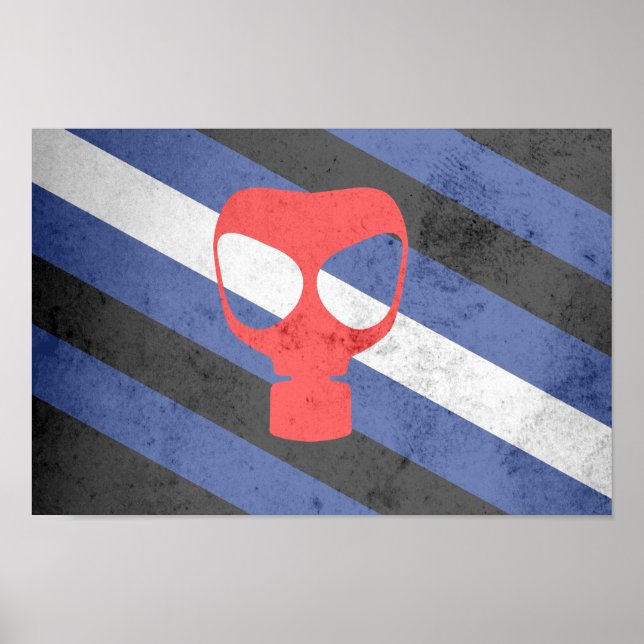 GASMASK PRISDE FLAGGA POSTER (Framsidan)