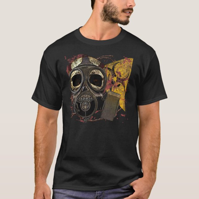 Gasmask Skalle Biofara T-shirt (Framsida)