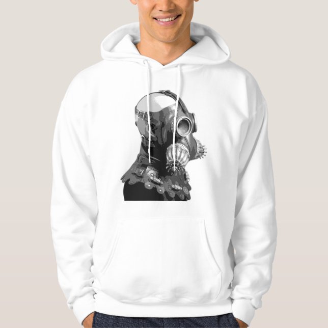 Gasmask Sweatshirt Med Luva (Framsida)
