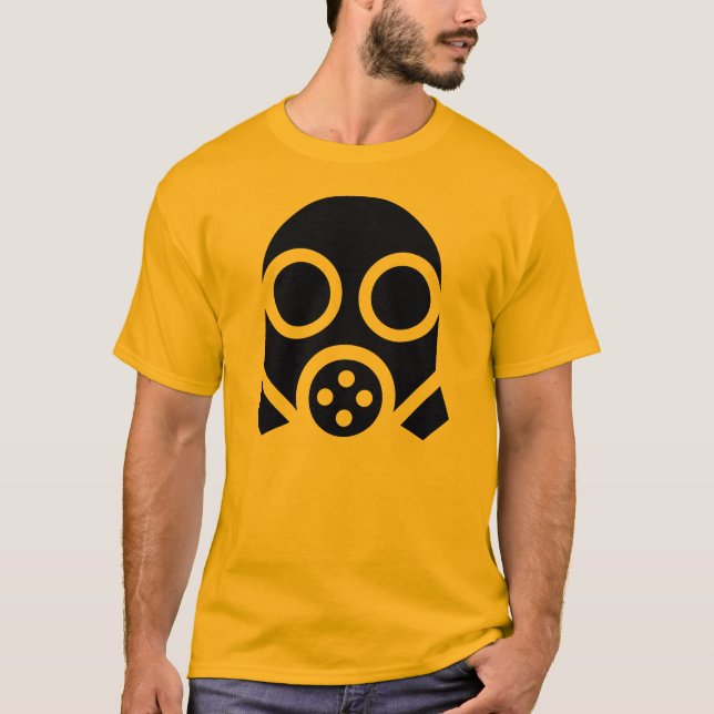 Gasmask T-tröja T Shirt (Framsida)