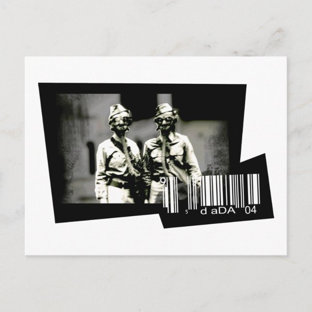 gasmask (vykort) vykort (Framsida)