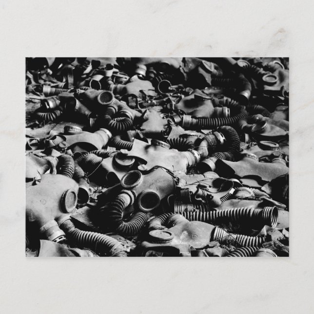 Gasmaskar Vykort (Framsida)