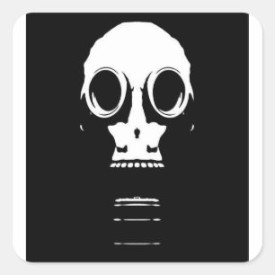 Gasmasken stencilerar klistermärken