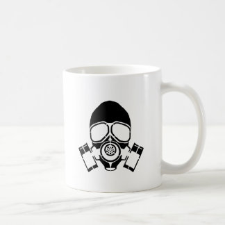 gasmasken stencilerar logotypen kaffemugg