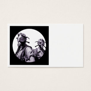Gasmaskflickor i lilor visitkort
