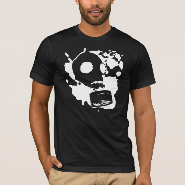 Gasmaskgrafitti Tee Shirt (Framsida)