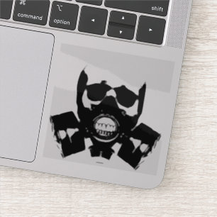 GasmaskSilhouette Klistermärken
