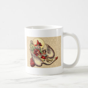 Gåsmors barn Antik illustration Kaffemugg