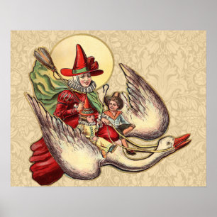 Gåsmors barn Antik illustration Poster