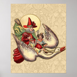 Gåsmors Barn Antik Illustration Poster
