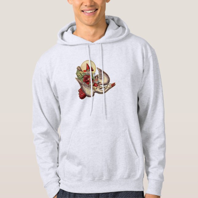 Gåsmors Barn Antik Illustration Sweatshirt Med Luva (Framsida)