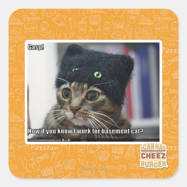 Gasp! Fyrkantigt Klistermärke (Framsida)