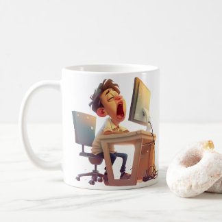 Gäspa efter kaffe! För honom Kaffemugg