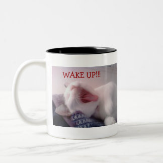 Gäspa för katt Två-Tonad mugg