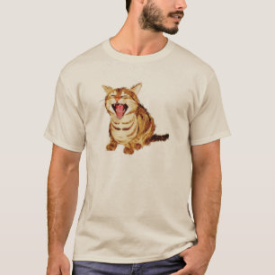 Gäspa tabbyen i pastell rita skissar t-shirt