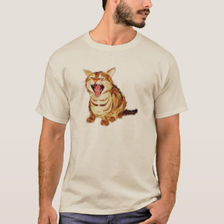 Gäspa tabbyen i pastell rita skissar t-shirt