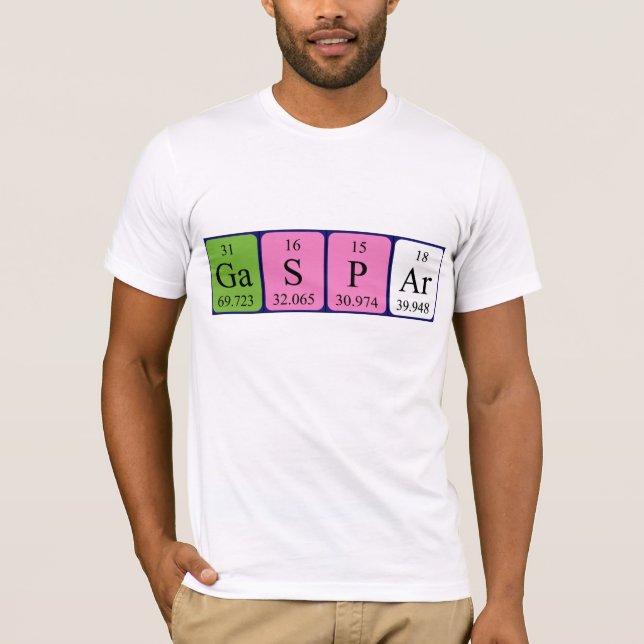 Gaspar Periodisk skjorta bord namn Tee Shirt (Framsida)