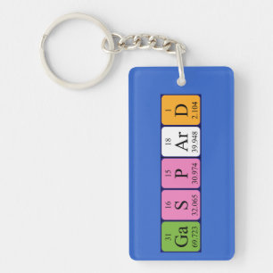 Gaspard periodisk nyckelring bord namn