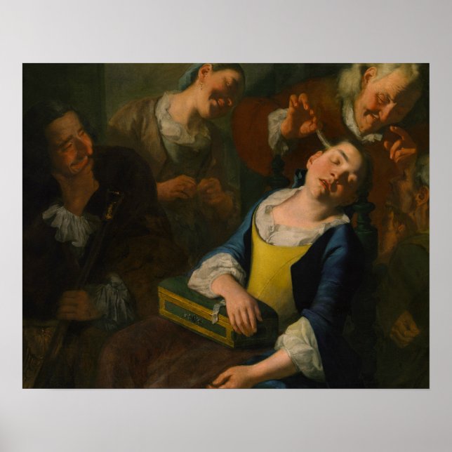 Gaspare Traversi - Att undervisa en rolig flicka Poster (Framsidan)