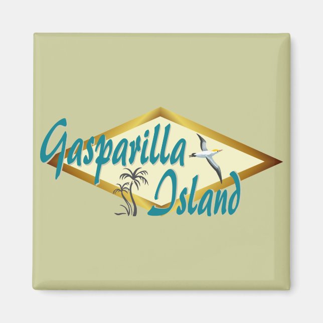 Gasparilla Island Florida-stranddesign Magnet (Framsidan)