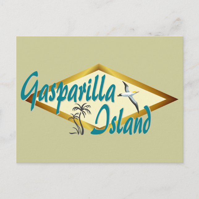Gasparilla Island Florida-stranddesign Vykort (Framsida)