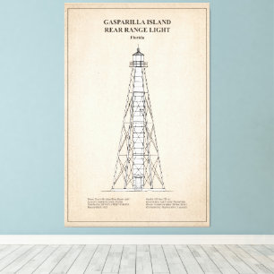 Gasparilla Island Rear Range Light - Florida - SBD Canvastryck