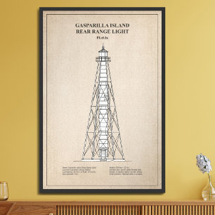Gasparilla Island Rear Range Light - Florida - SBD Fototryck
