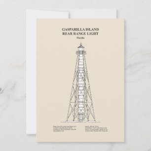 Gasparilla Island Rear Range Light - Florida - SBD Tack Kort