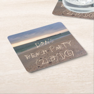 Gasparilla Island Sunset Underlägg Papper Kvadrat