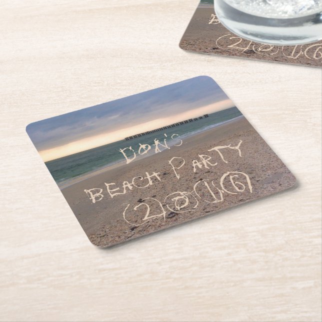 Gasparilla Island Sunset Underlägg Papper Kvadrat (Vinklad)