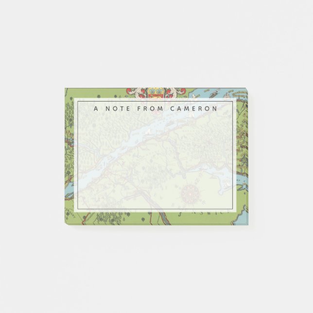 Gaspe peninsula, Kanada karta Post-it Block (Framsida)