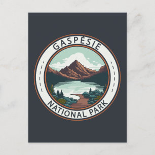 Gaspésie National Park Canada Badge Vykort