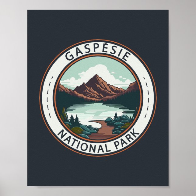 Gaspésie Nationalpark Kanada Märke Poster (Framsidan)