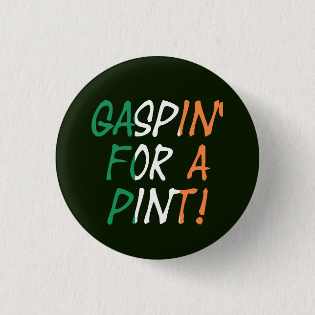 Gaspin för en pint pbcn knapp (Framsida)