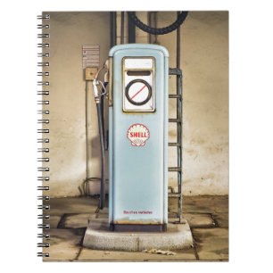 gaspump anteckningsbok med spiral