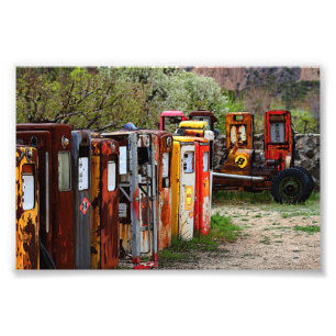 Gaspump Conga Line i New mexico Fototryck