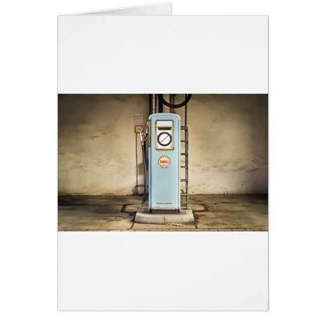 gaspump hälsningskort (Framsidan)