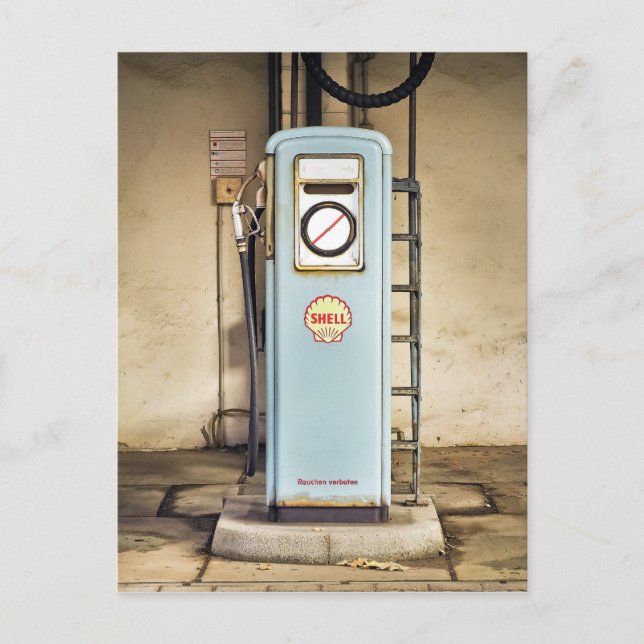 gaspump vykort (Framsida)