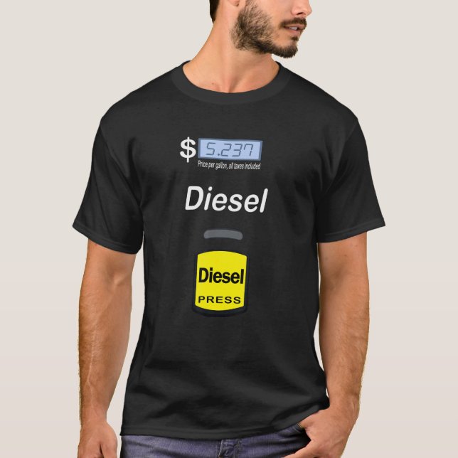 Gaspumpen Diesel Costume Halloween Costume T Shirt (Framsida)