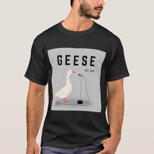 Gäss Band Grafisk Grå T Shirt (Framsida)