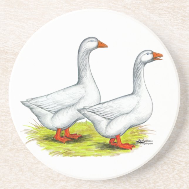 Gäss: Embden Pair Underlägg (Framsidan)