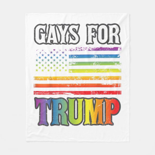 Gäss för trumpmässig HBT-Pride Gay Rainbow-Flagga  Fleecefilt (Framsidan)