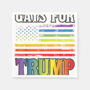 Gäss för trumpmässig HBT-Pride Gay Rainbow-Flagga  Pappersservett