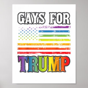 Gäss för trumpmässig HBT-Pride Gay Rainbow-Flagga  Poster