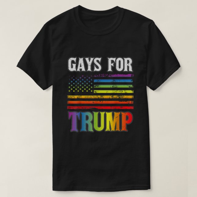 Gäss för trumpmässig HBT-Pride Gay Rainbow-Flagga  T Shirt (Design framsida)