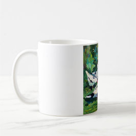 gäss i byn på dammen kaffemugg